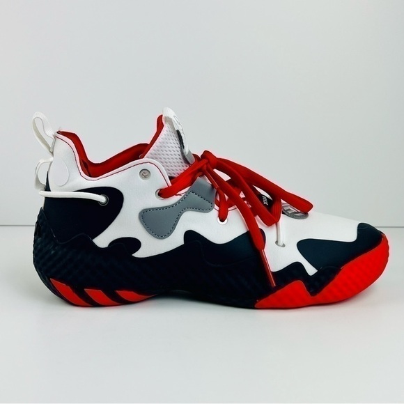SIZE 10 - adidas Harden Vol. 6 White Vivid Red Legend Ink 2022